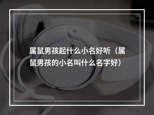 属鼠男孩起什么小名好听（属鼠男孩的小名叫什么名字好）