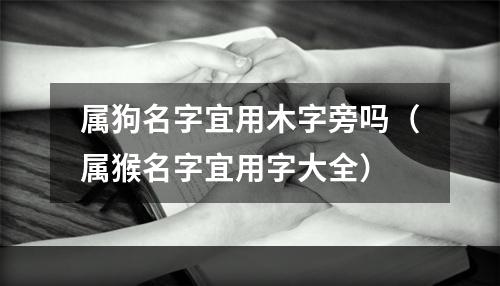 属狗名字宜用木字旁吗（属猴名字宜用字大全）