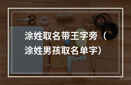 涂姓取名带王字旁（涂姓男孩取名单字）
