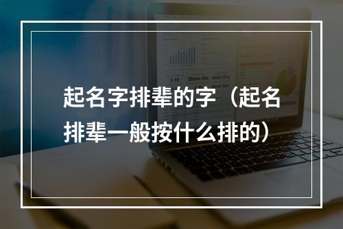 起名字排辈的字（起名排辈一般按什么排的）