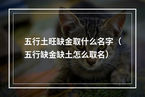 五行土旺缺金取什么名字（五行缺金缺土怎么取名）