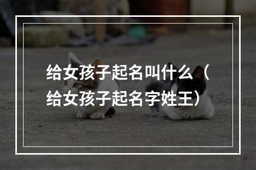 给女孩子起名叫什么（给女孩子起名字姓王）
