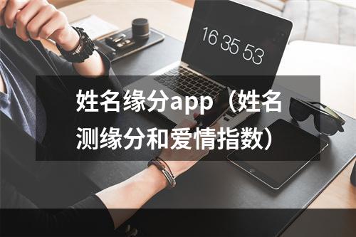 姓名缘分app（姓名测缘分和爱情指数）