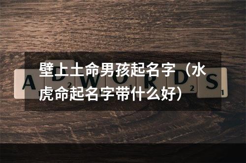 壁上土命男孩起名字（水虎命起名字带什么好）