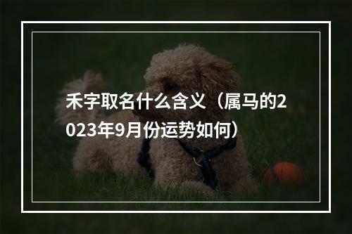 禾字取名什么含义（属马的2023年9月份运势如何）
