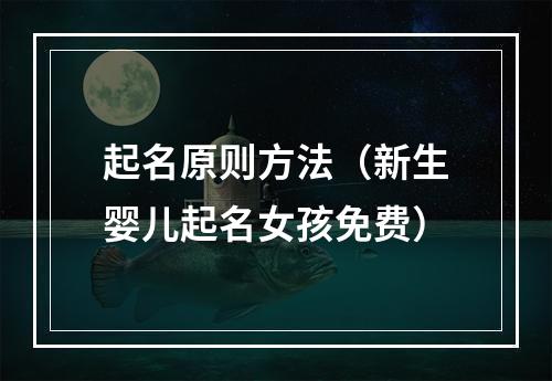 起名原则方法（新生婴儿起名女孩免费）