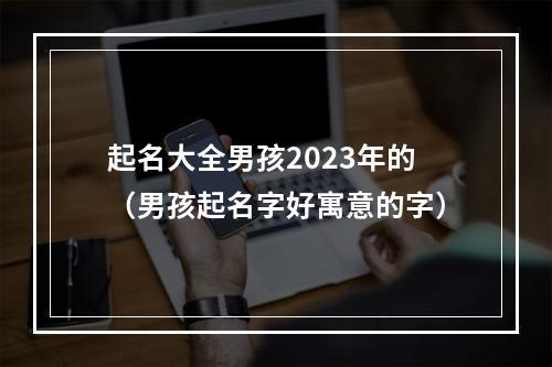 起名大全男孩2023年的（男孩起名字好寓意的字）