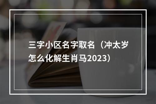 三字小区名字取名（冲太岁怎么化解生肖马2023）