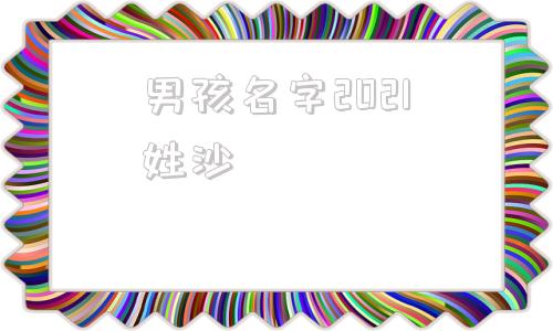 男孩名字2021姓沙