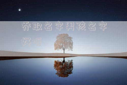 乔取名字男孩名字好听