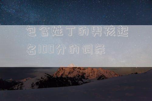 包含姓丁的男孩起名100分的词条