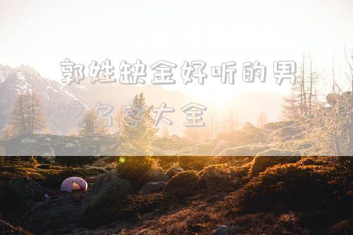郭姓缺金好听的男孩名字大全