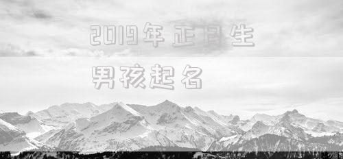 2019年正月生男孩起名
