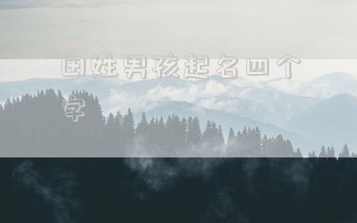 田姓男孩起名四个字