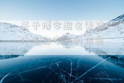 关于博字起名男孩什么名字好的信息