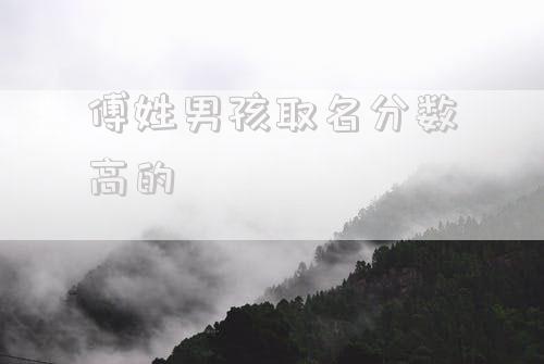 傅姓男孩取名分数高的