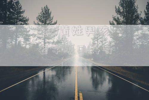 2021黄姓男孩名字顺口好听