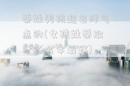 蔡姓男孩起名洋气点的(女孩姓蔡取什么名字最好)