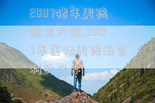 2007猪年男孩起名大全,2007年属猪男孩最吉利的名字