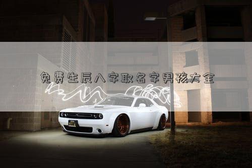 免费生辰八字取名字男孩大全