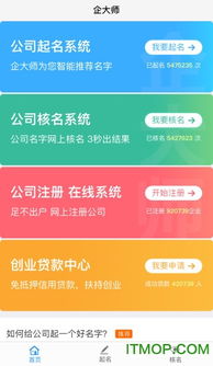 企大师公司起名系统如何